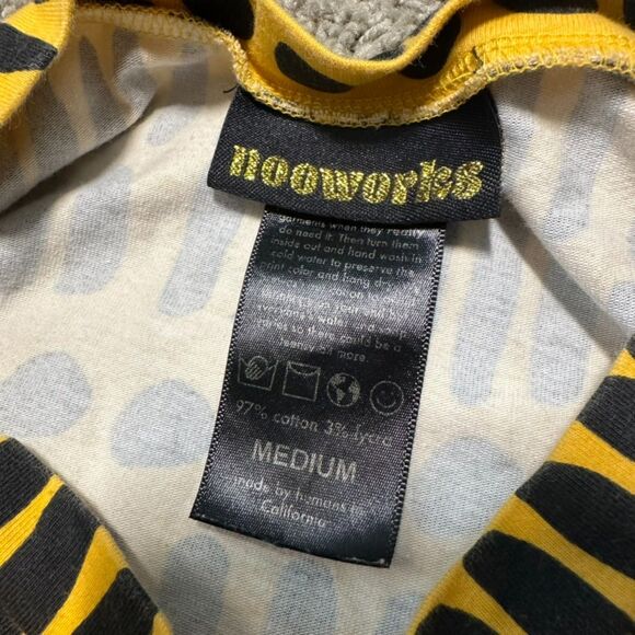 Nooworks Yellow Black Dorcas Code Cropped Top T-Shirt, Medium - Picture 5 of 7